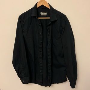 Dark Blue Mango Button Up
